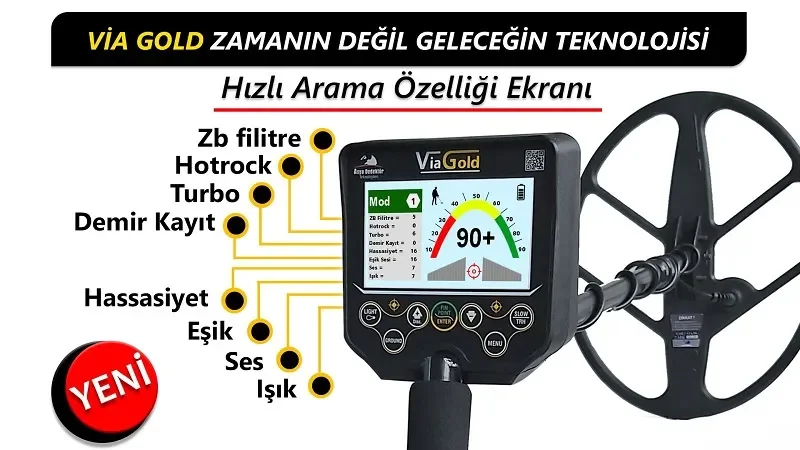 via-gold-altin-arama-dedektoru-Altın cihazı via gold, define cihazı via gold dedektör, altın dedektör fiyatı